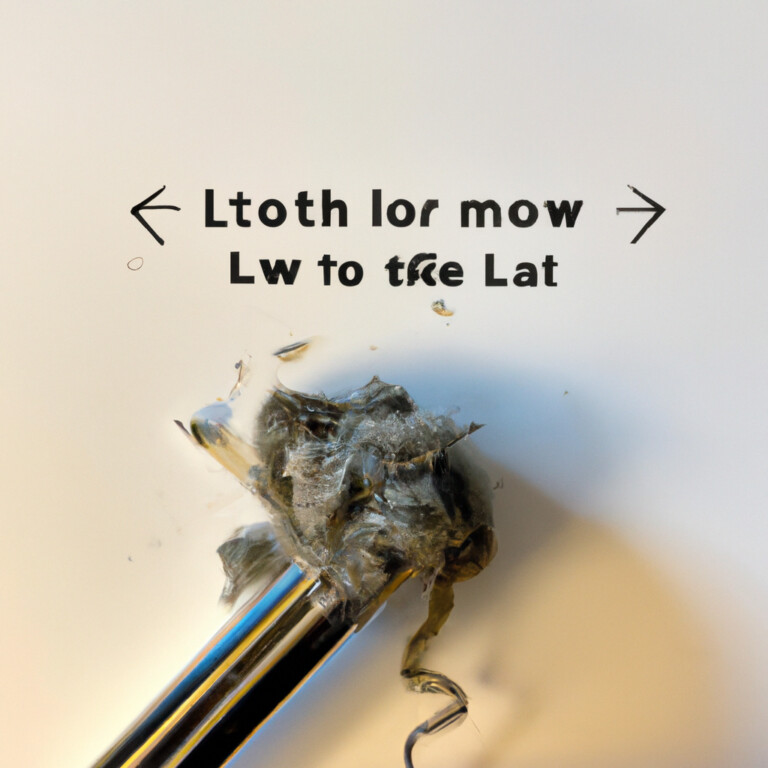 how to remove lint from locs