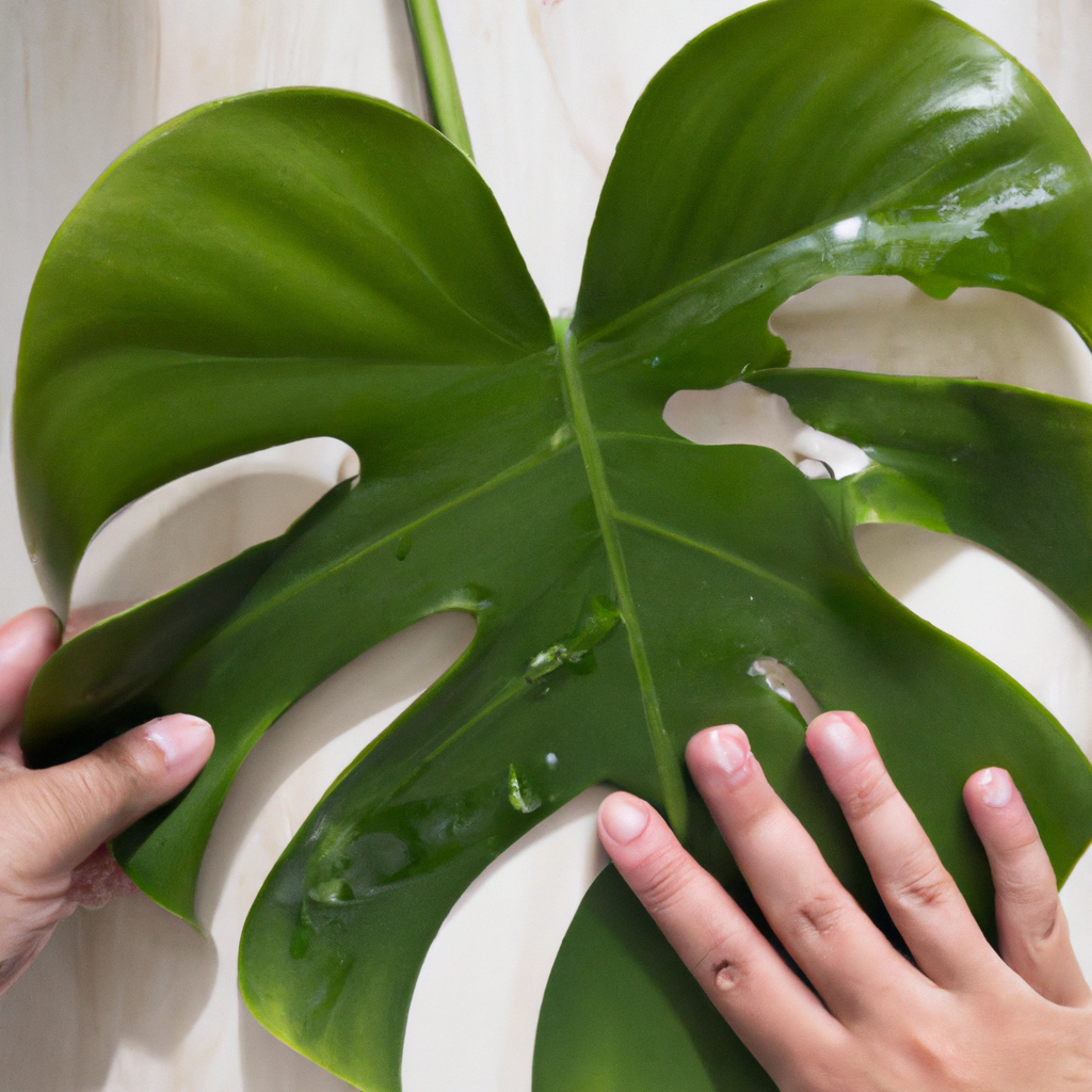 how to clean monstera leaves